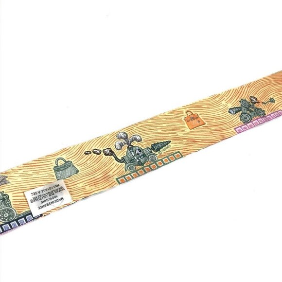 HERMES Twilly Twilly Band Scarf Scarf silk Multicolore - Picture 4 of 11